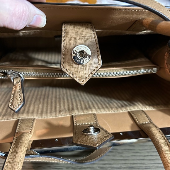 FENDI Petite 2Jours brown leather Tote - Picture 11 of 14
